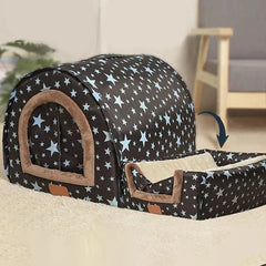 Indoor Dog House With Door Outdoor Dog House For Winter Detachable Flexible Fabric Door Cold Weather Pet Winter House Washable