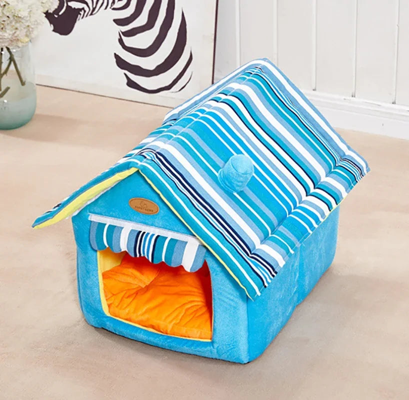 Soft Indoor Pet Dog House Removable Cover Mat Dog House Beds for Small Medium Dogs Cats Puppy Kennel Pet Tent Casa Para