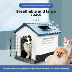 Plastic Kennel Four-season Universal Sunscreen Dog Shed Large, Medium and Small Dogs Outdoor Rainproof Pet Nest with Toilet Dog