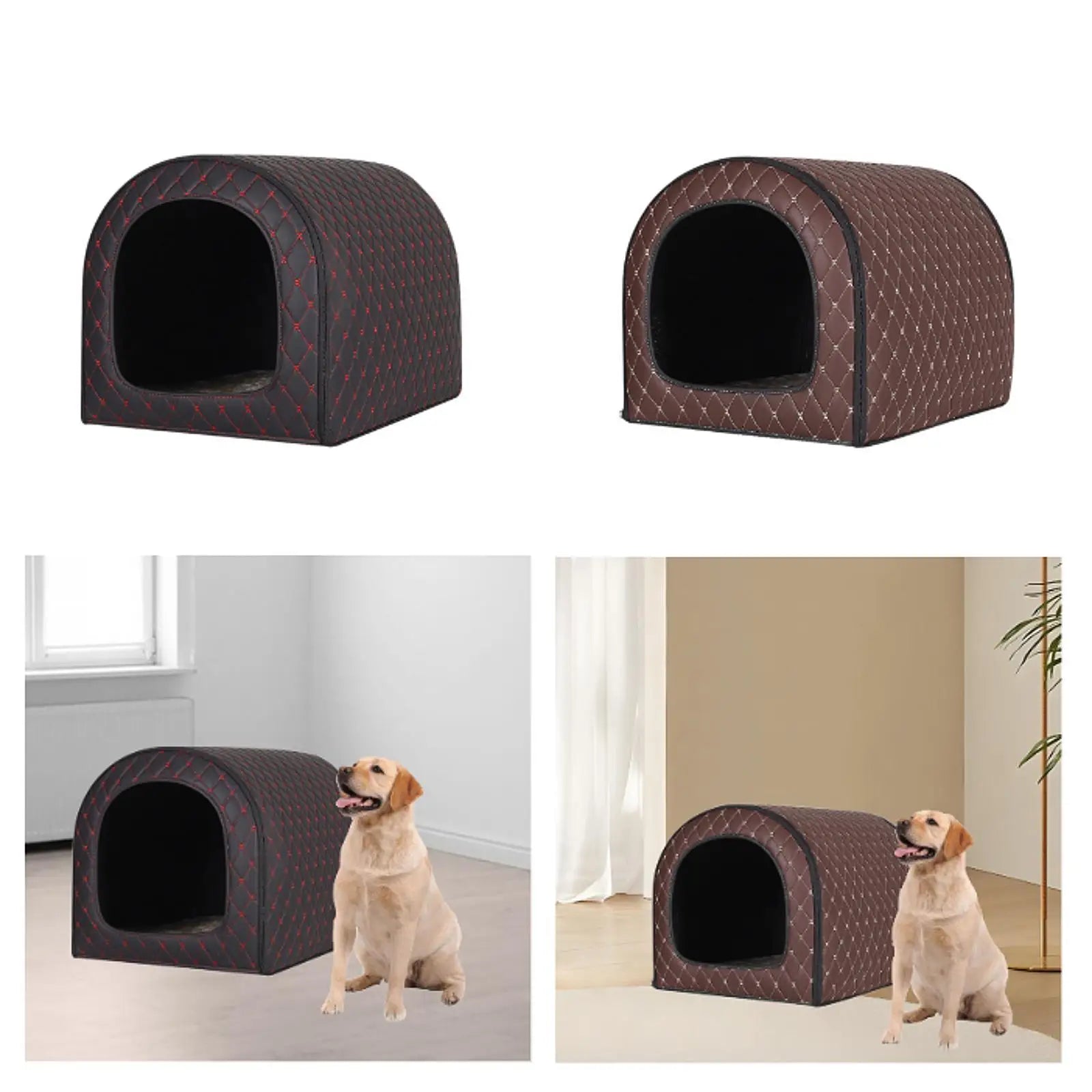 Warm Dog House Thermal Kennel Weatherproof Wearproof Cat Nest Pet Supplies for 3-7kg Pets Small and Medium-sized Pets Kitten