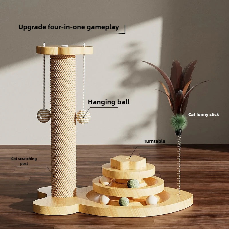 Cat Catching Pole Vertical Cat Catching Board Crawling Self Integrated Cat Catching Stick Grinding Claws Pet Toys Pet Supplies