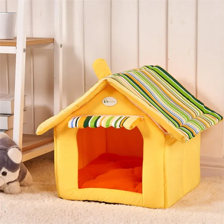 Soft Indoor Pet Dog House Removable Cover Mat Dog House Beds for Small Medium Dogs Cats Puppy Kennel Pet Tent Casa Para
