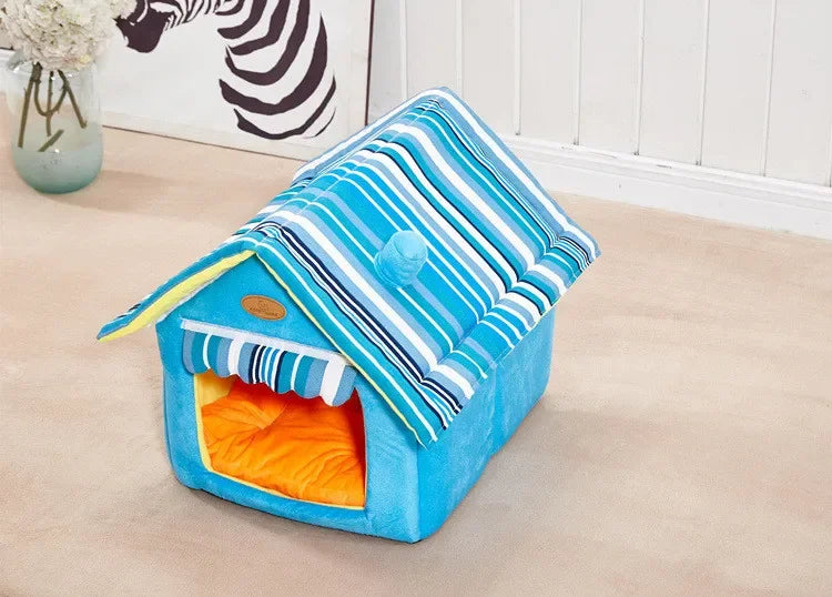 Soft Indoor Pet Dog House Removable Cover Mat Dog House Beds for Small Medium Dogs Cats Puppy Kennel Pet Tent Casa Para