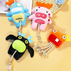 Cat and dog universal cotton rope toy pet grinding teeth gnawing sea monster toy pet play self-hi decompression