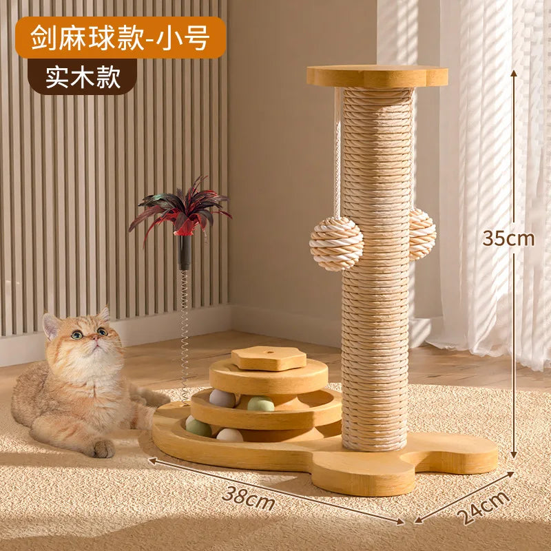 Cat Catching Pole Vertical Cat Catching Board Crawling Self Integrated Cat Catching Stick Grinding Claws Pet Toys Pet Supplies