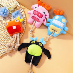 Cat and dog universal cotton rope toy pet grinding teeth gnawing sea monster toy pet play self-hi decompression