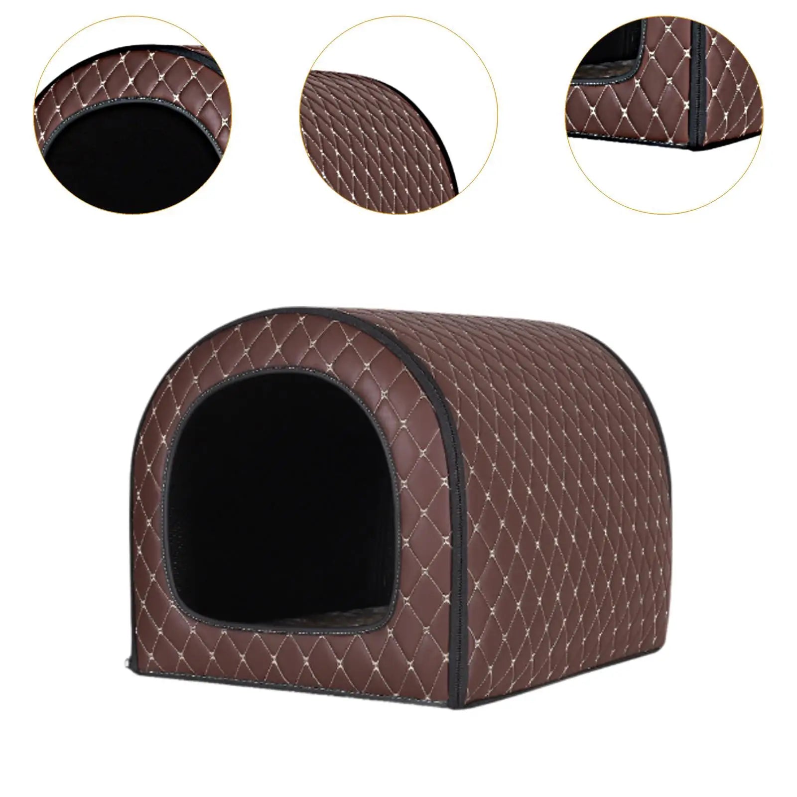 Warm Dog House Thermal Kennel Weatherproof Wearproof Cat Nest Pet Supplies for 3-7kg Pets Small and Medium-sized Pets Kitten