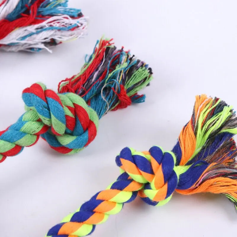 Brinquedo de corda de algodão durável – perfeito para cães pequenos e filhotes!