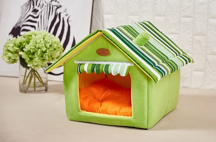 Soft Indoor Pet Dog House Removable Cover Mat Dog House Beds for Small Medium Dogs Cats Puppy Kennel Pet Tent Casa Para